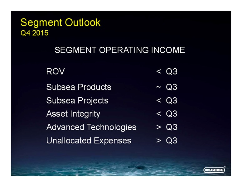Cowen and Company Ultimate Energy Conference – Oceaneering International – slide 7