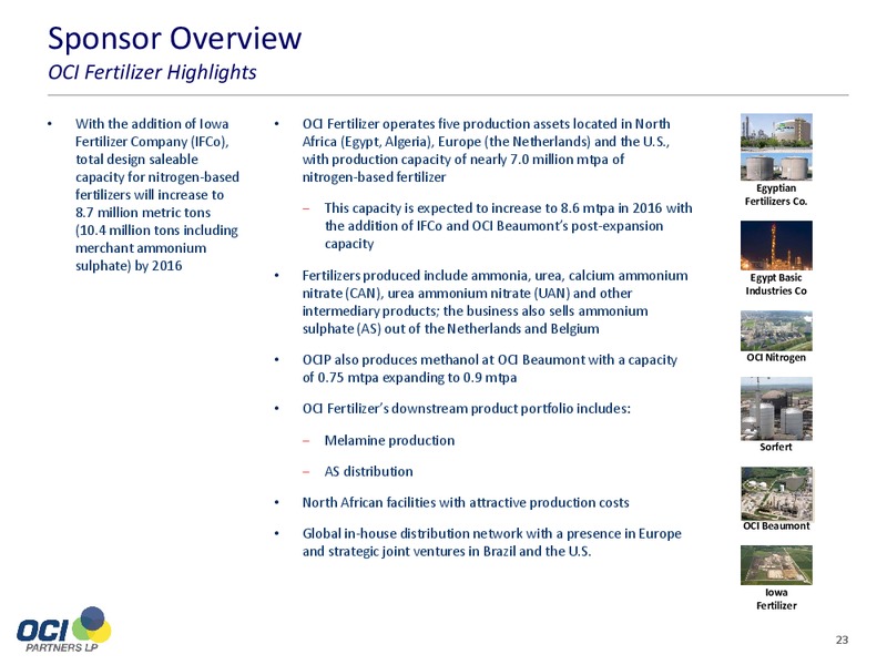 JUNE 2015 INVESTOR PRESENTATION – Oci Partners Lp – slide 21