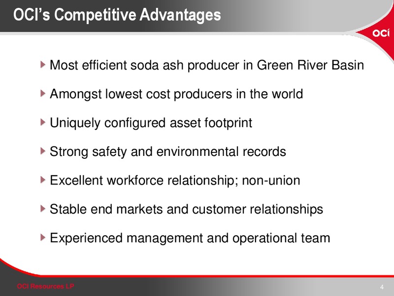August 2015 Investor Presentation – Oci Resources Lp – slide 3
