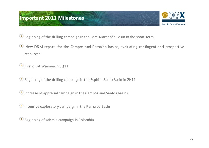 2010 RESULTS – OGX Petroleo – slide 12