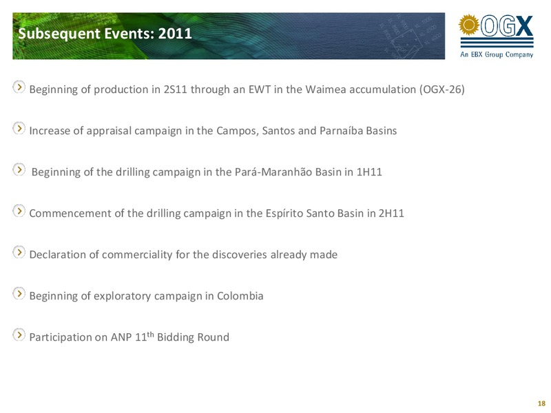 1Q11 RESULTS – OGX Petroleo – slide 17