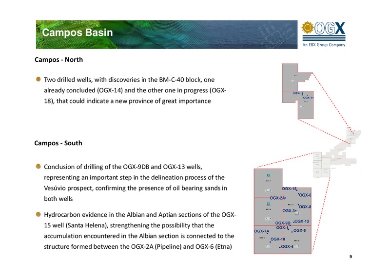 Q2 2010 EARNINGS CALL – OGX Petroleo – slide 9