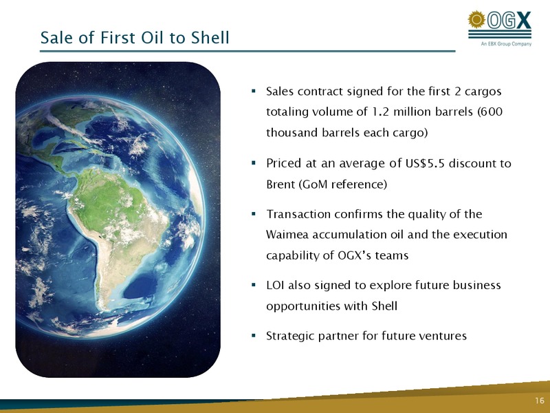 Q3 2011 RESULTS – OGX Petroleo – slide 15