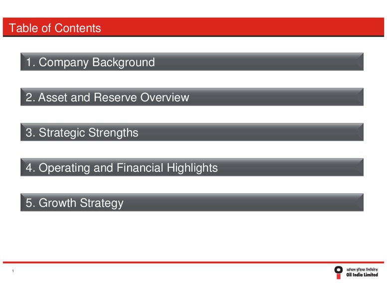 August 2015 Investor Presentation – Oil India Ltd. – slide 2