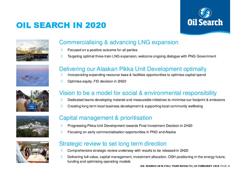 2019 Full Year Results – Oil Search Limited – slide 33