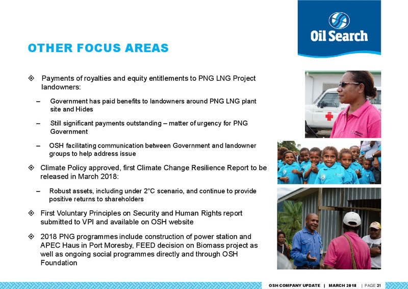 Credit Suisse Asian Investment Conference – Oil Search Limited – slide 30