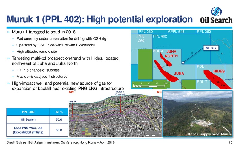Credit Suisse 19th Asian Investment Conference – Oil Search Limited – slide 10