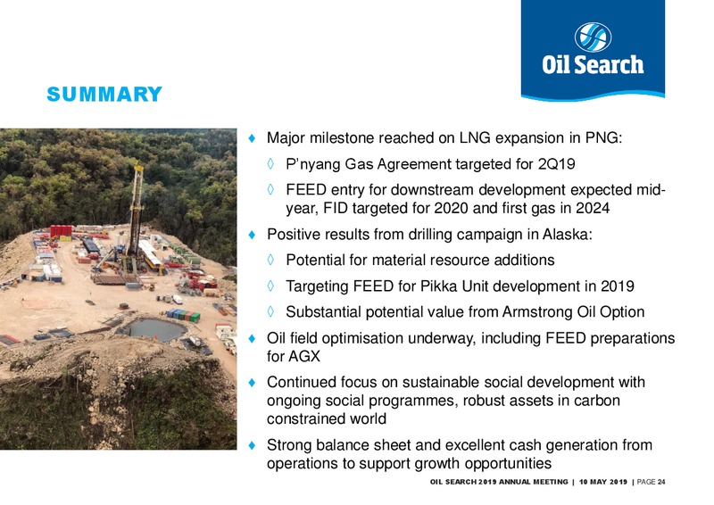2019 Annual Meeting Presentation – Oil Search Limited – slide 23