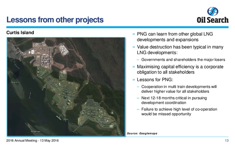 2016 Annual Meeting – Oil Search Limited – slide 12