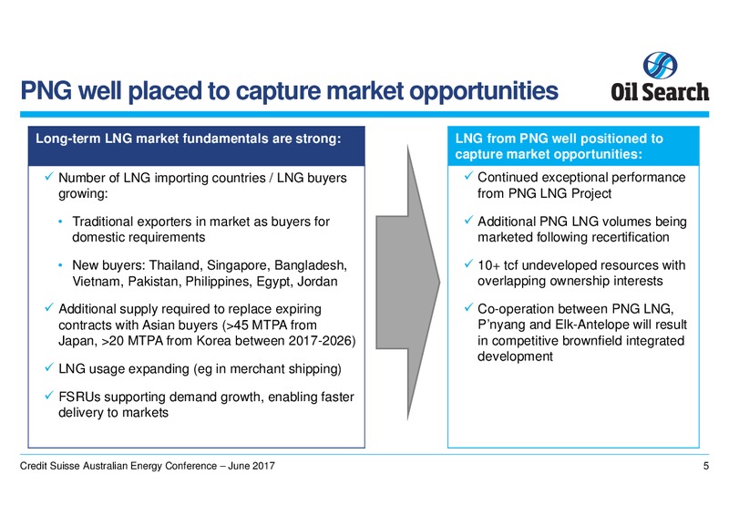 Credit Suisse Australian Energy Conference – Oil Search Limited – slide 5
