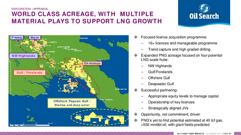 1H 2017 Results – Oil Search Limited – slide 26