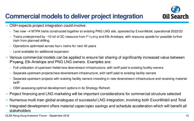 CLSA Hong Kong Investors Forum – Oil Search Limited – slide 11