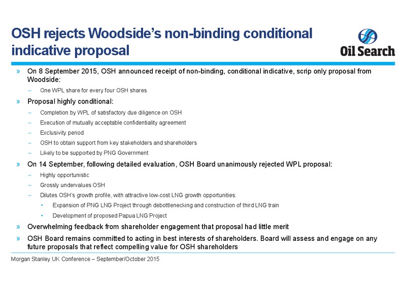Morgan Stanley UK Conference – Oil Search Limited – slide 22