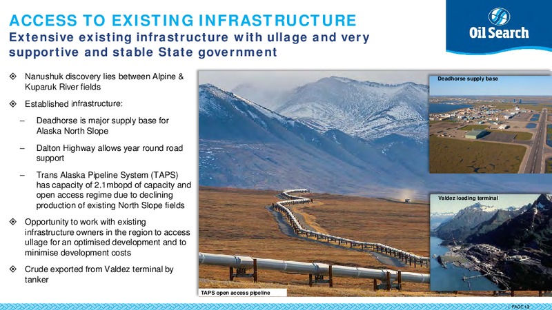 November 2017 Acquisition in Alaska – Oil Search Limited – slide 11