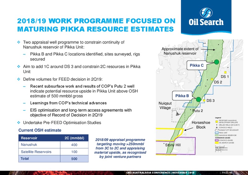 UBS AUSTRALASIA CONFERENCE – Oil Search Limited – slide 15