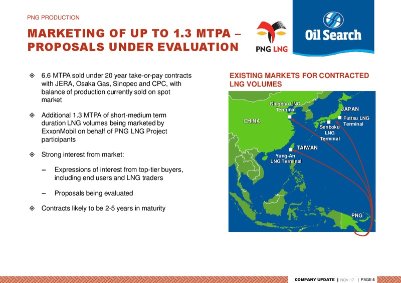 November 2017 Company Update – Oil Search Limited – slide 4