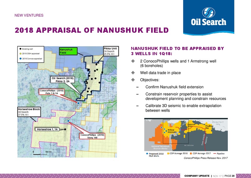 November 2017 Company Update – Oil Search Limited – slide 20
