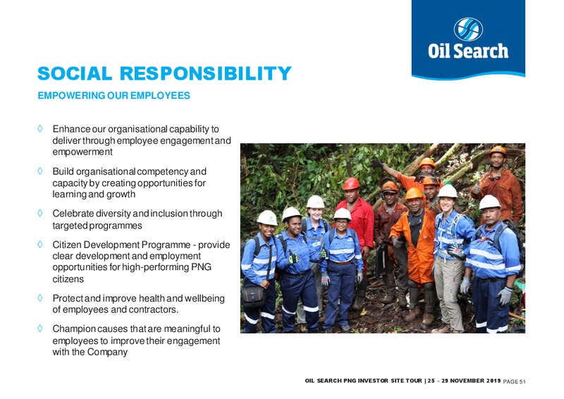 PNG Field Trip Presentation – Oil Search Limited – slide 50