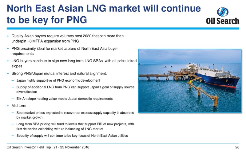 November 2016 Investor Presentation – Oil Search Limited – slide 25