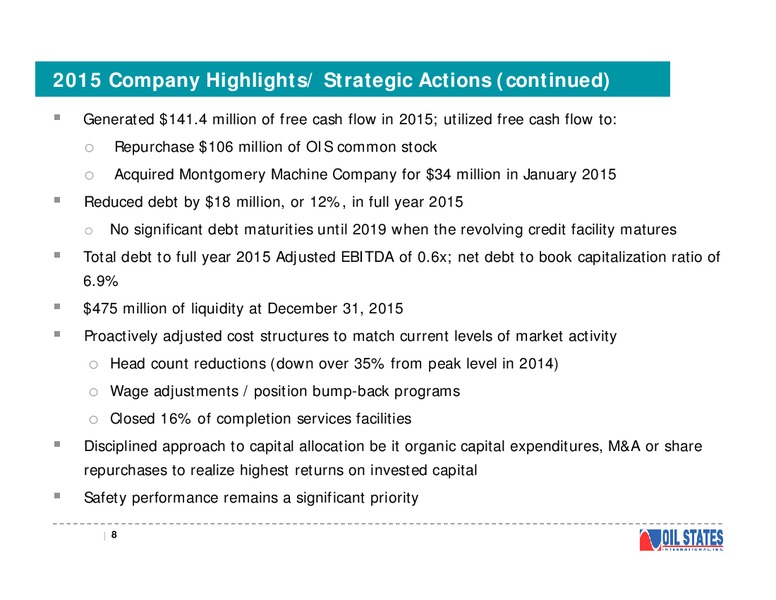 Annual Meeting of Stockholders – Oil States International Inc. – slide 7
