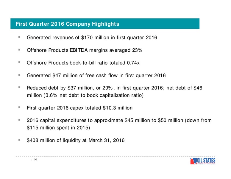 Annual Meeting of Stockholders – Oil States International Inc. – slide 12