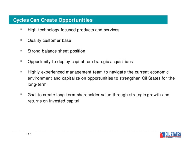 Annual Meeting of Stockholders – Oil States International Inc. – slide 15