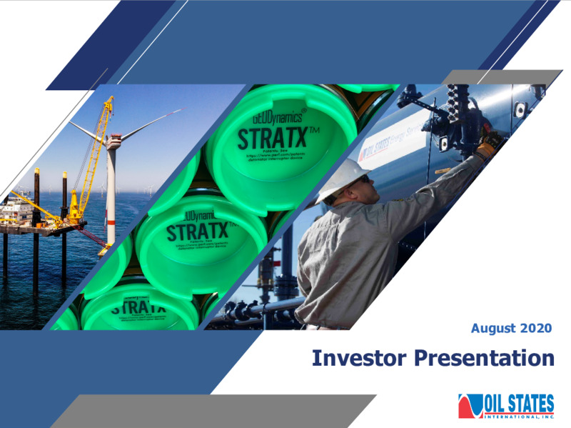 August 2020 Company Presentation – Oil States International Inc. – slide 1