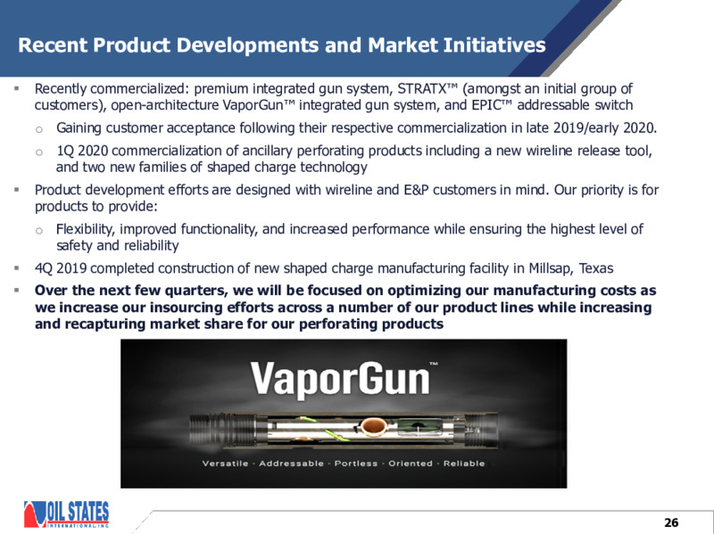 August 2020 Company Presentation – Oil States International Inc. – slide 25