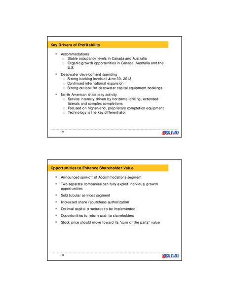 BARCLAYS CEO ENERGY POWER CONFERENCE – Oil States International Inc. – slide 18
