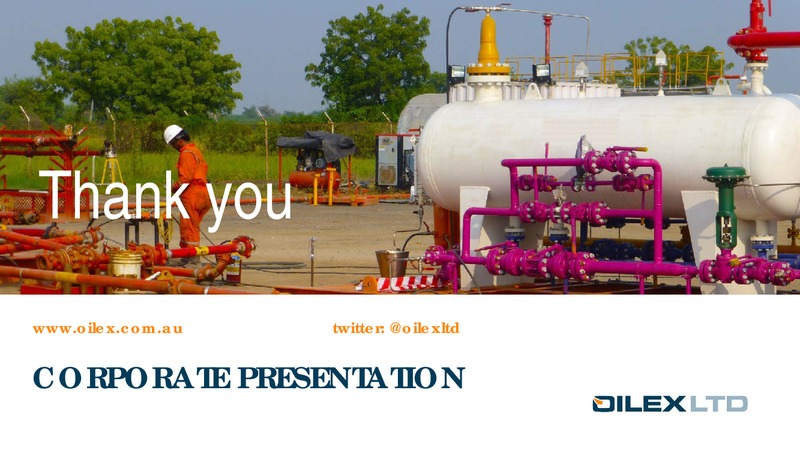 Corporate Presentation – Oilex Ltd. – slide 25