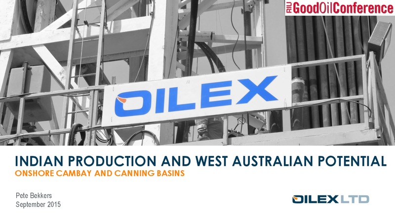RIU Good Oil Conference – Oilex Ltd. – slide 1