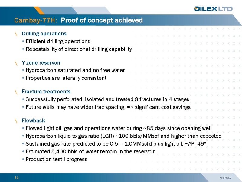 investor Presemtation – Oilex Ltd. – slide 10
