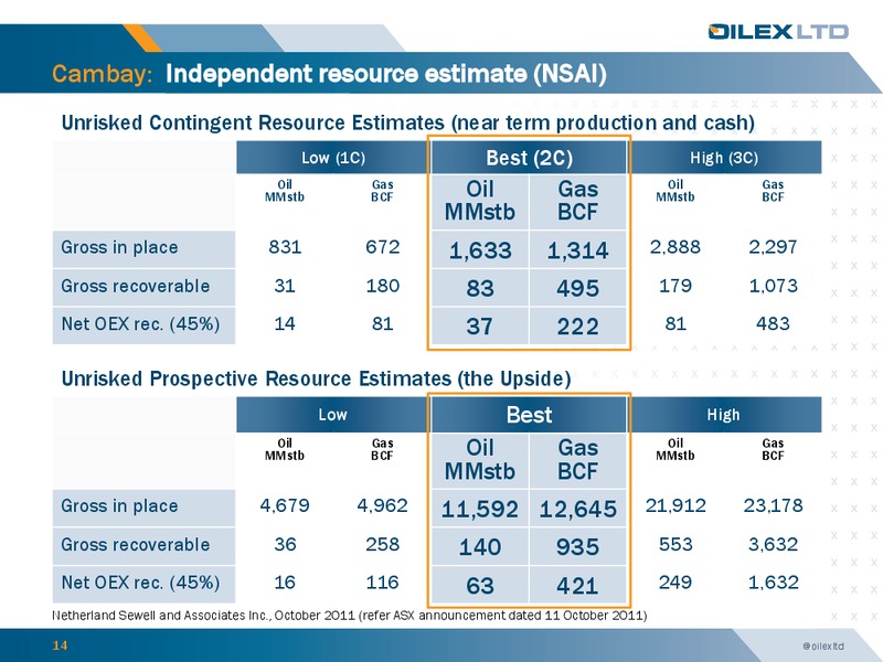 investor Presemtation – Oilex Ltd. – slide 13