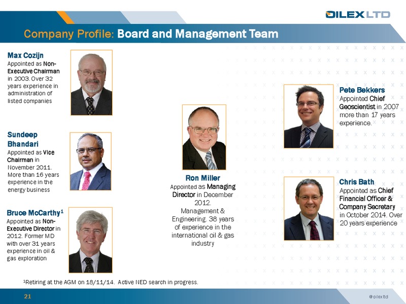 investor Presemtation – Oilex Ltd. – slide 20