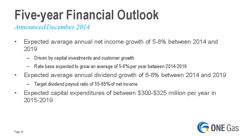 Goldman Sachs Power Utilities MLP Pipeline Conference – One Gas, Inc. – slide 21