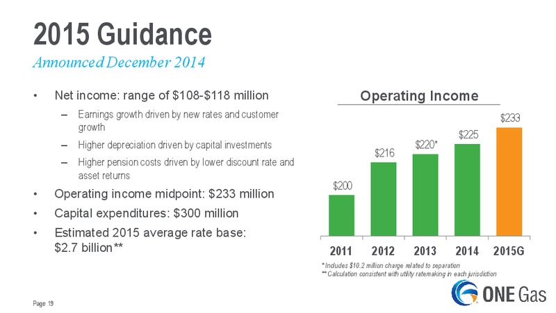 Bank of America Merrill Lynch 2015 Power & Gas Leaders Conference – One Gas, Inc. – slide 18