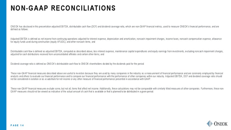4Q 2019 and FY Results Earnings Presentation – Oneok Inc. – slide 13
