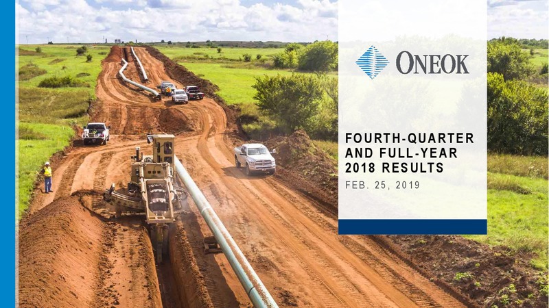 Q4 and FY 2018 Results Presentation – Oneok Inc. – slide 1