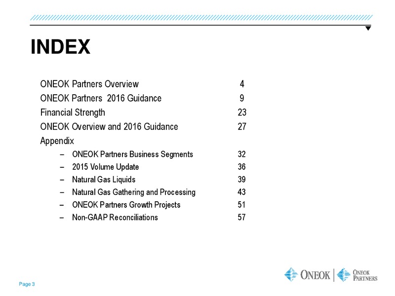 March 2016 Investor Presentation – Oneok Inc. – slide 2