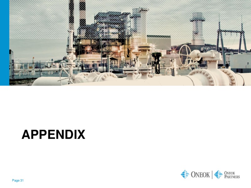March 2016 Investor Presentation – Oneok Inc. – slide 30