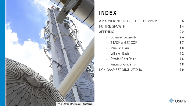 May 2018 Investor Update – Oneok Inc. – slide 2