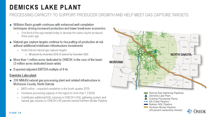 June 2018 Investor Presentation – Oneok Inc. – slide 19