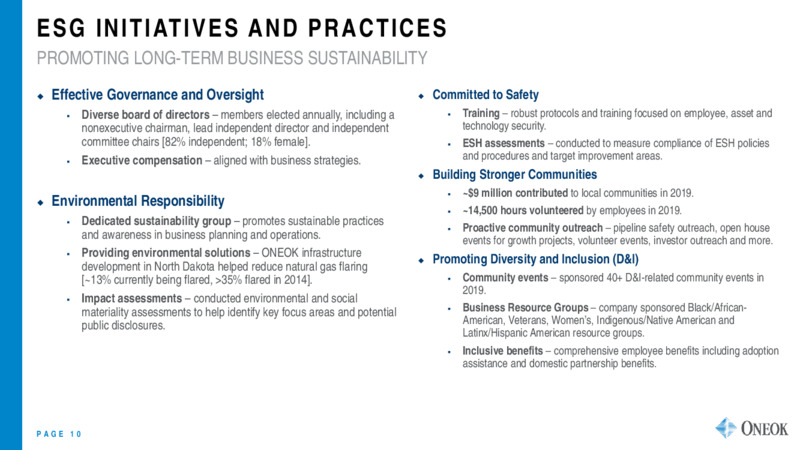 JP Morgan Energy Conference – Oneok Inc. – slide 9