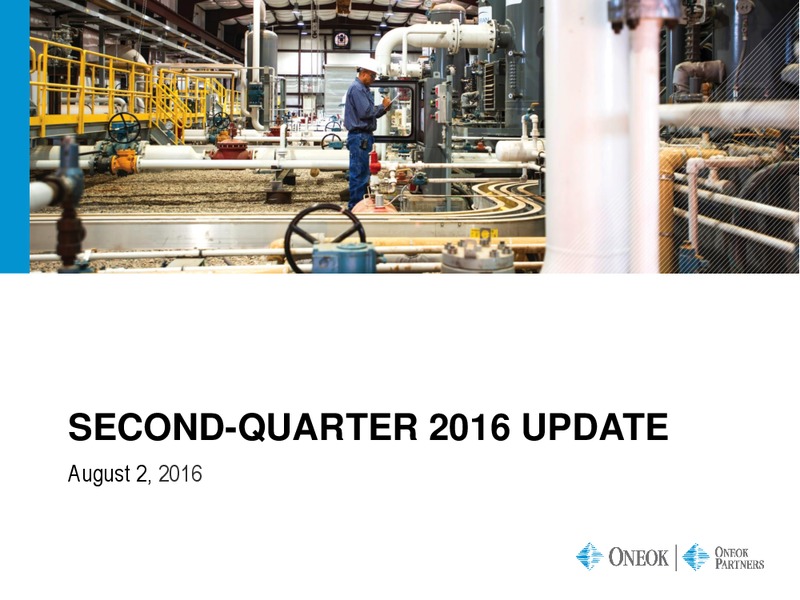 Q2 2016 Results – Oneok Inc. – slide 1