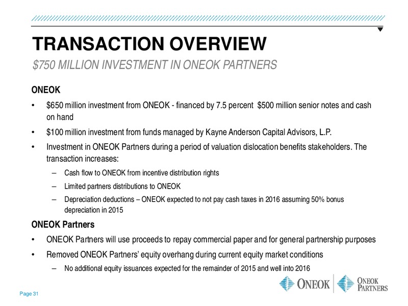 Barclay CEO Energy Power Conference – Oneok Inc. – slide 30