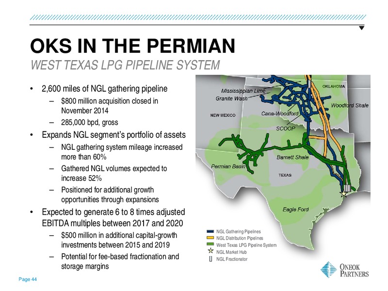 Barclay CEO Energy Power Conference – Oneok Inc. – slide 43