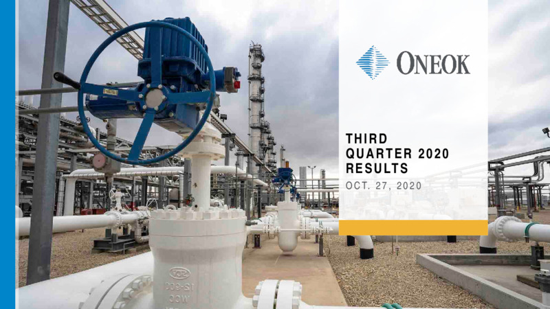 Q3 2020 Earnings Presentation – Oneok Inc. – slide 1