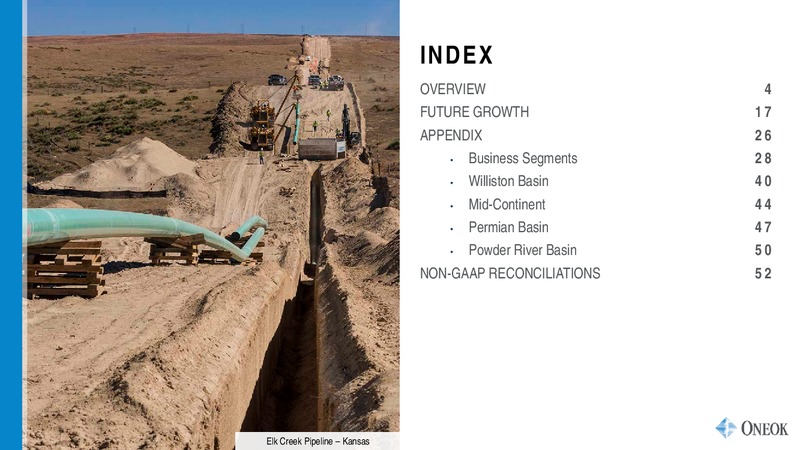 November 2019 Investor Update – Oneok Inc. – slide 2