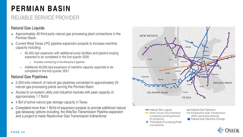 RBC Capital Markets Midstream Conference – Oneok Inc. – slide 48