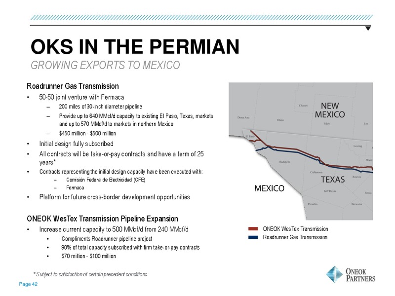Wells Fargo Energy Symposium – Oneok Inc. – slide 41